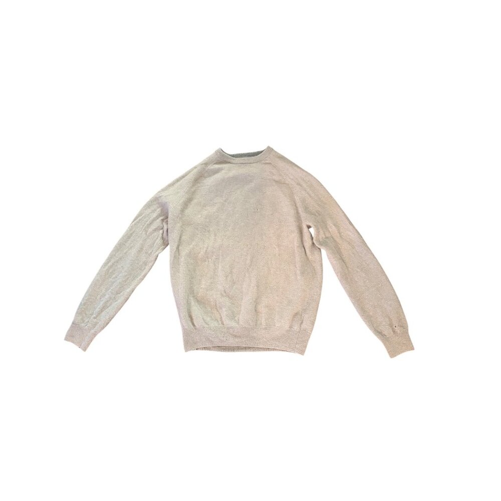 JCrew 100%. Merino Wool Sweater Pullover Crew neck, Gray Soft fuzzy, Size Large